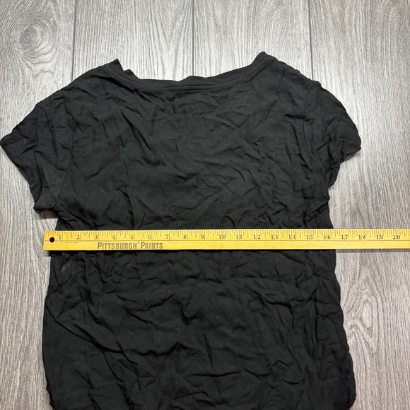 Cloth & Stone 2 Lot T Shirt Top Womens XS Black V Neck Short Sleeve Rayon - Picture 8 of 10